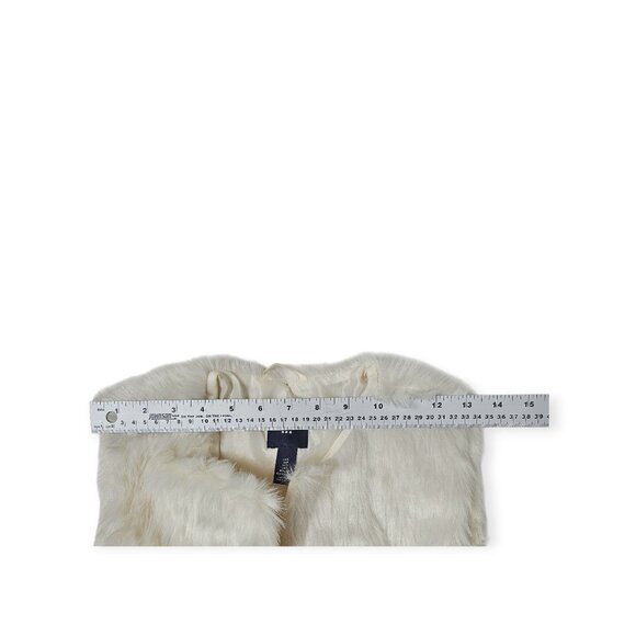 🛍️ GAP Faux Fur Vest - Women's Small - Ivory/Cream - Picture 3 of 8